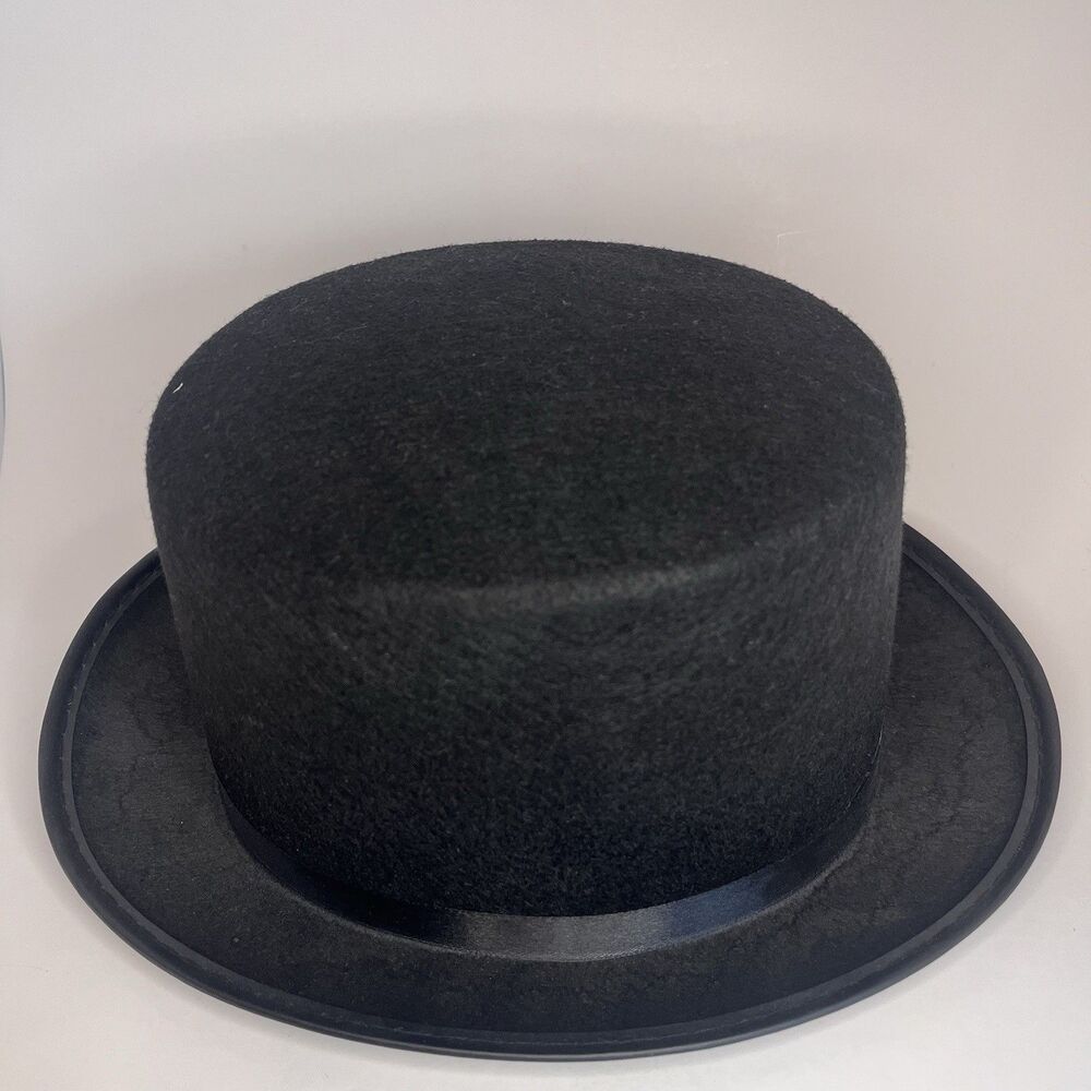 BLACK TOP HAT ~ HALLOWEEN ~ NOVELTY TOP HAT ~ USED